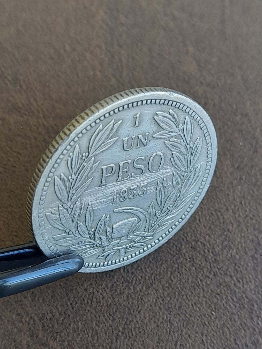 Alle Münzen: 1 Peso 1933 République du Chili – Gebraucht aus Basel von Basel_20 1