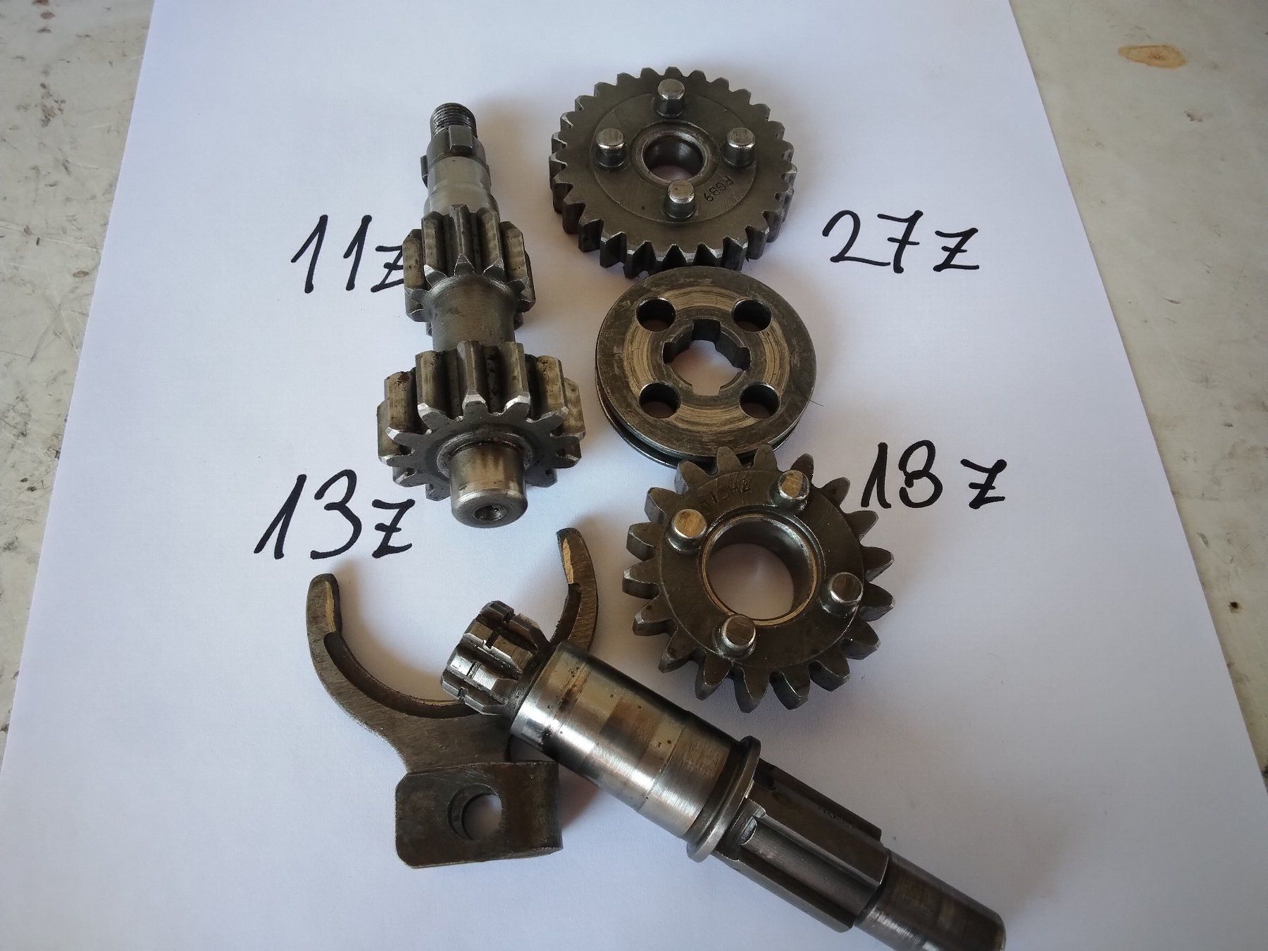 Puch Parti ricambio per ciclomotori: Puch Z50 Motor 2 Gang Getriebe – Usato da Langendorf venduto da min_5qst