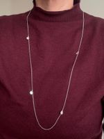 Kette 90cm Halskette 925 Silber 1.8mm Plättli Konfetti 6mm