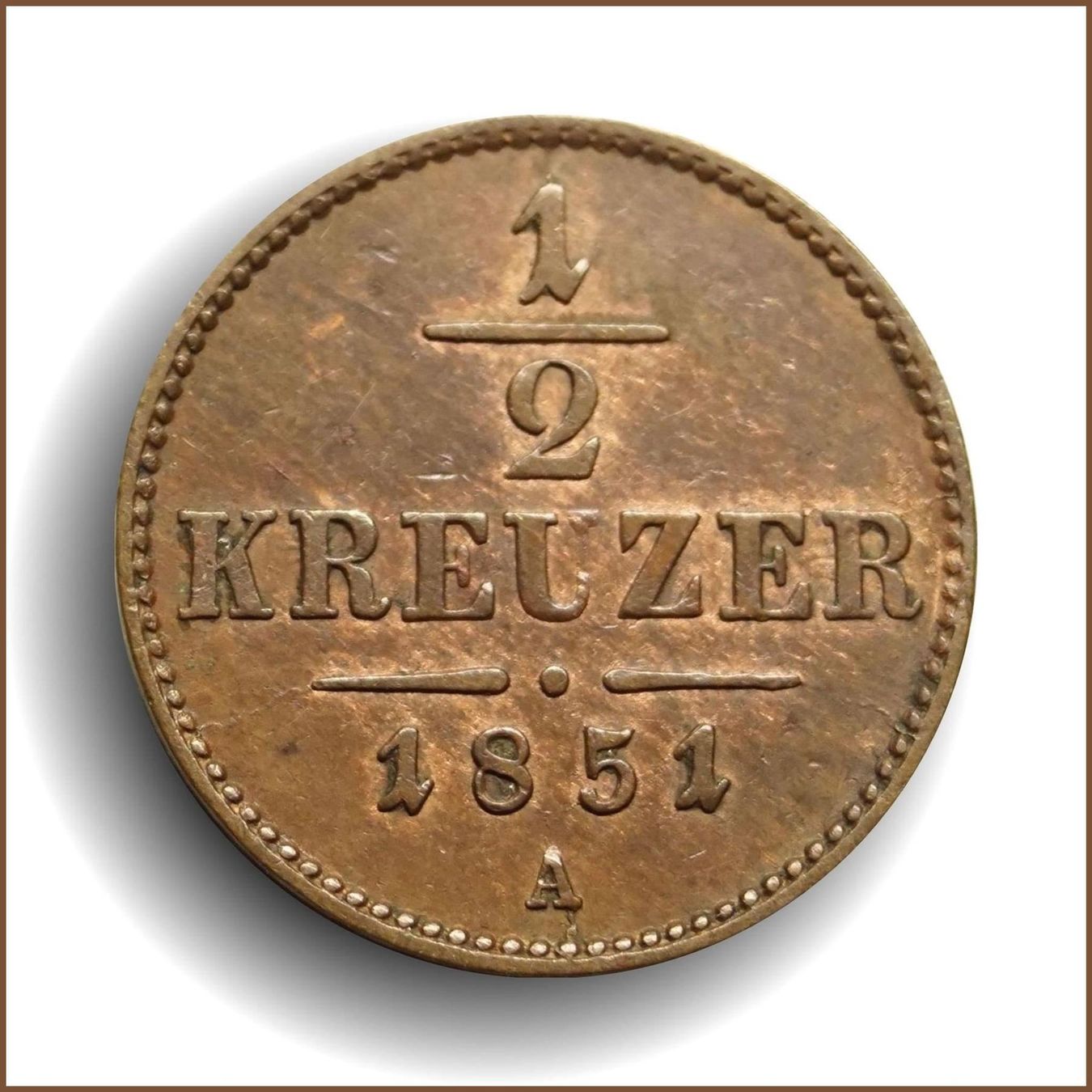 Alle Münzen: 1/2 Kreuzer 1851 UNZ – Neu (gemäss Beschreibung) aus Flamatt von samowarow 2