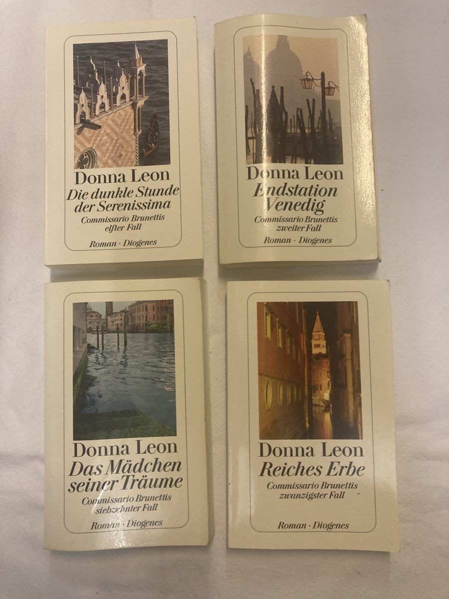 Libri: Donna Leon Commissario Brunetti - 4 Krimis – Usato da Winterthur venduto da silen