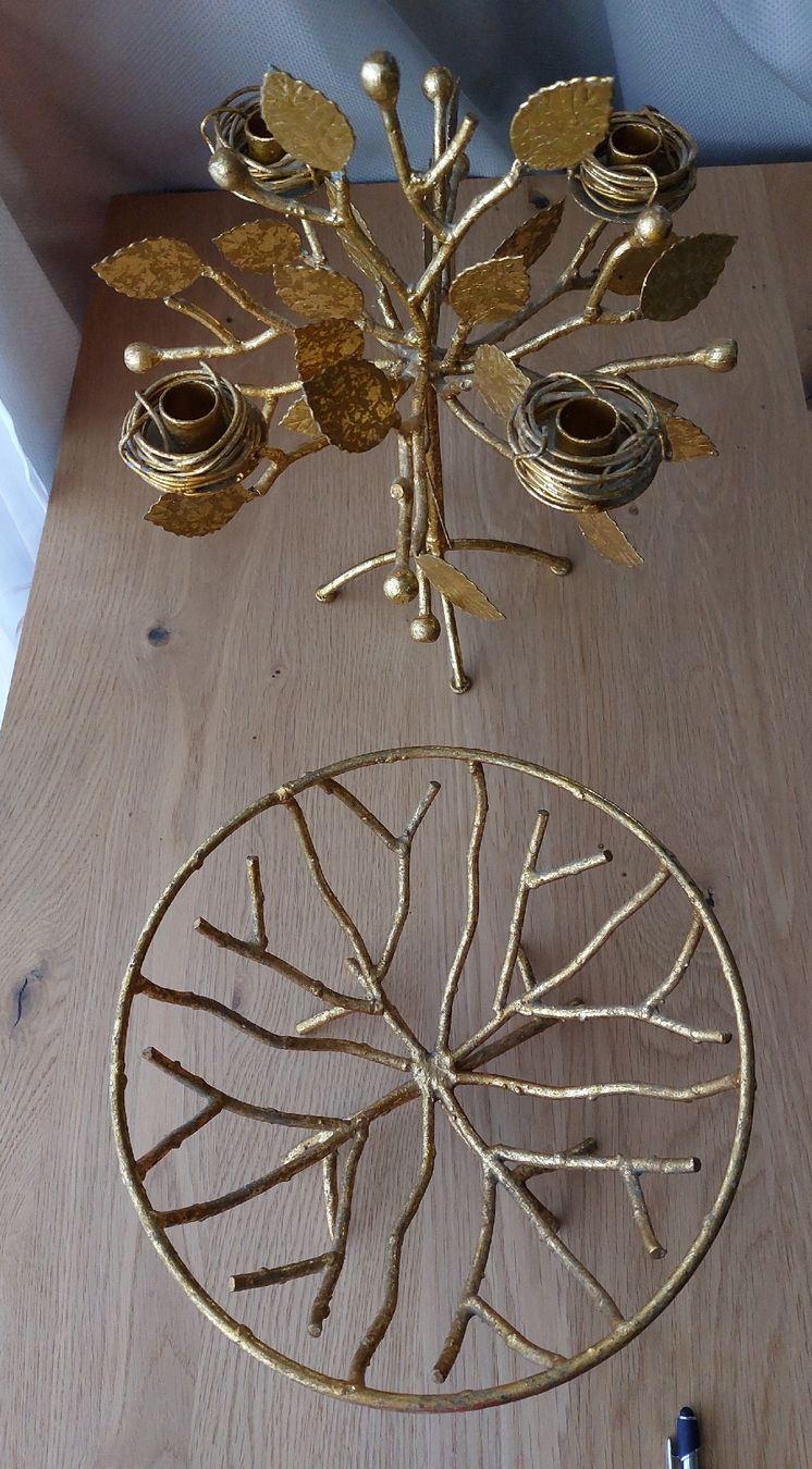 Portacandele: Goldener Kerzenständer Baum mit Schale, Dekoration – Usato da Frasnacht venduto da mar_dv5s 1