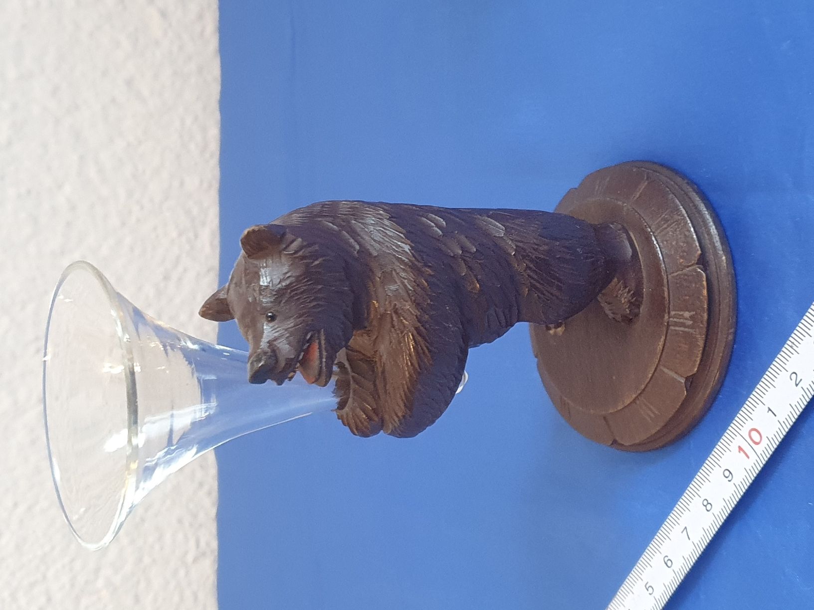 Statuette: Bär Brienz Brienzer Schnitzerei Handarbeit Holz Glas – Usato da Russikon venduto da eunicetungol 2