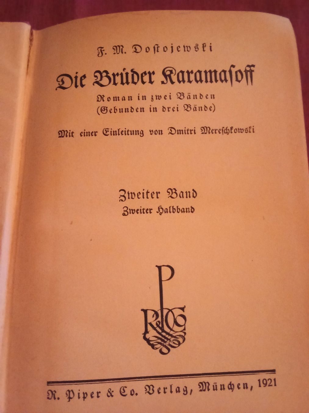 Libri: Fjodor M. Dostojewski - Die Brüder Karamasoff 1921 – Usato da Remetschwil venduto da Privatflohmi 2