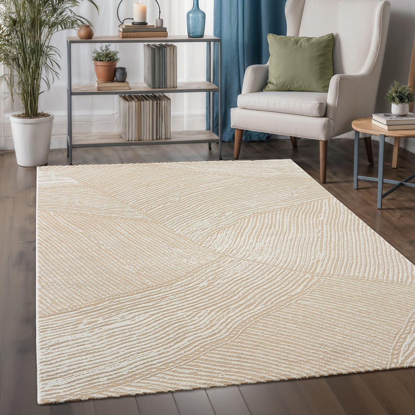 Tappeti: Moderner Teppich, abstraktes Muster, beige, 160x220cm – Nuovo e nell'imballaggio originale da Reinach AG venduto da carpethouse 8