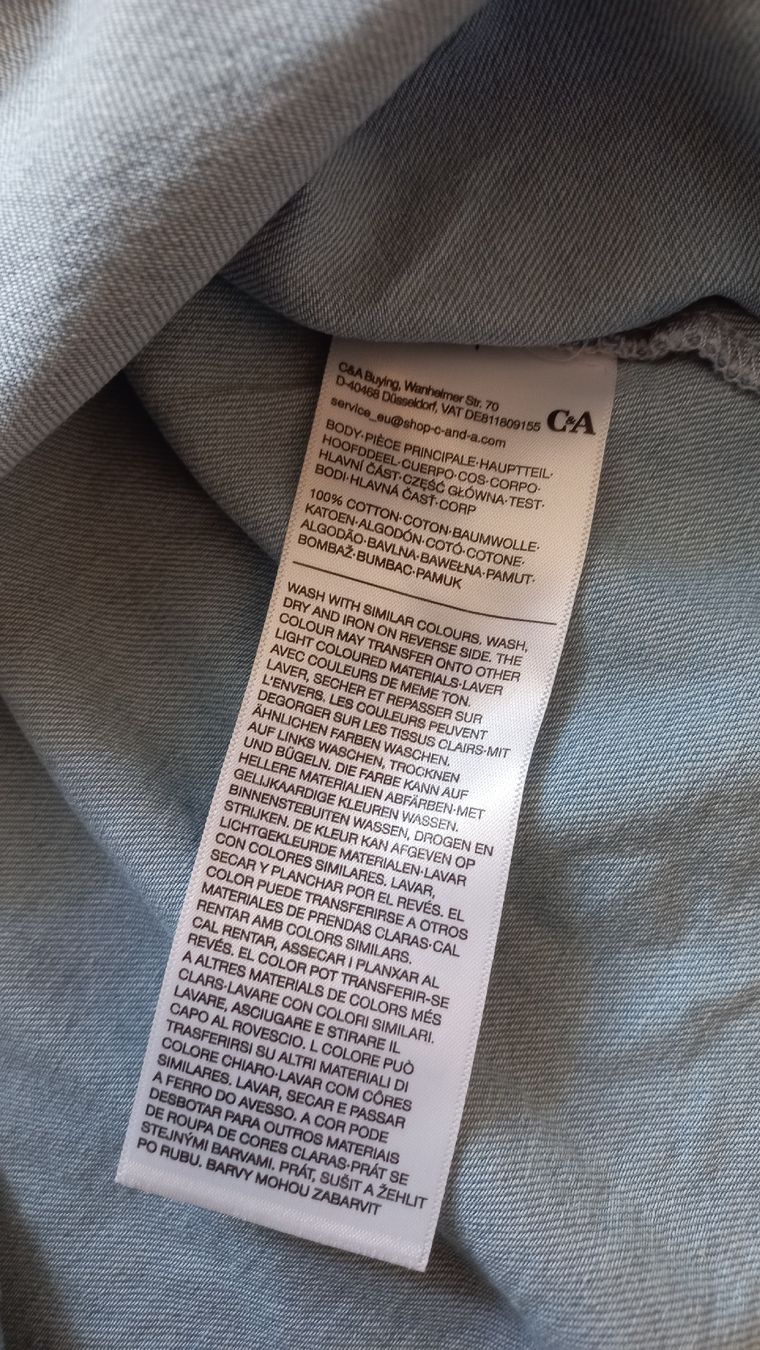 C&A Camicette: c&a jeanshemd mit puffärmeln (L) – Nuovo (secondo la descrizione) da Buus venduto da ZinaidaR 2