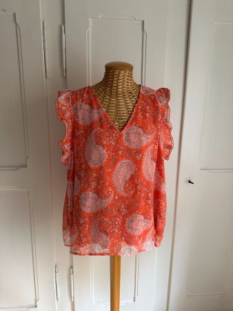 ONLY - Chiffon Blusentop koralle XXXL