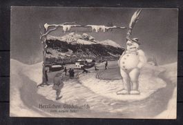 Davos - Glückwunsch zum Neujahr GR, 1905, ʘ Davos-Platz