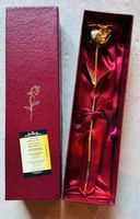 Goldene Rose, 24 Karat vergoldet, fabrikneu mit Zertifikat