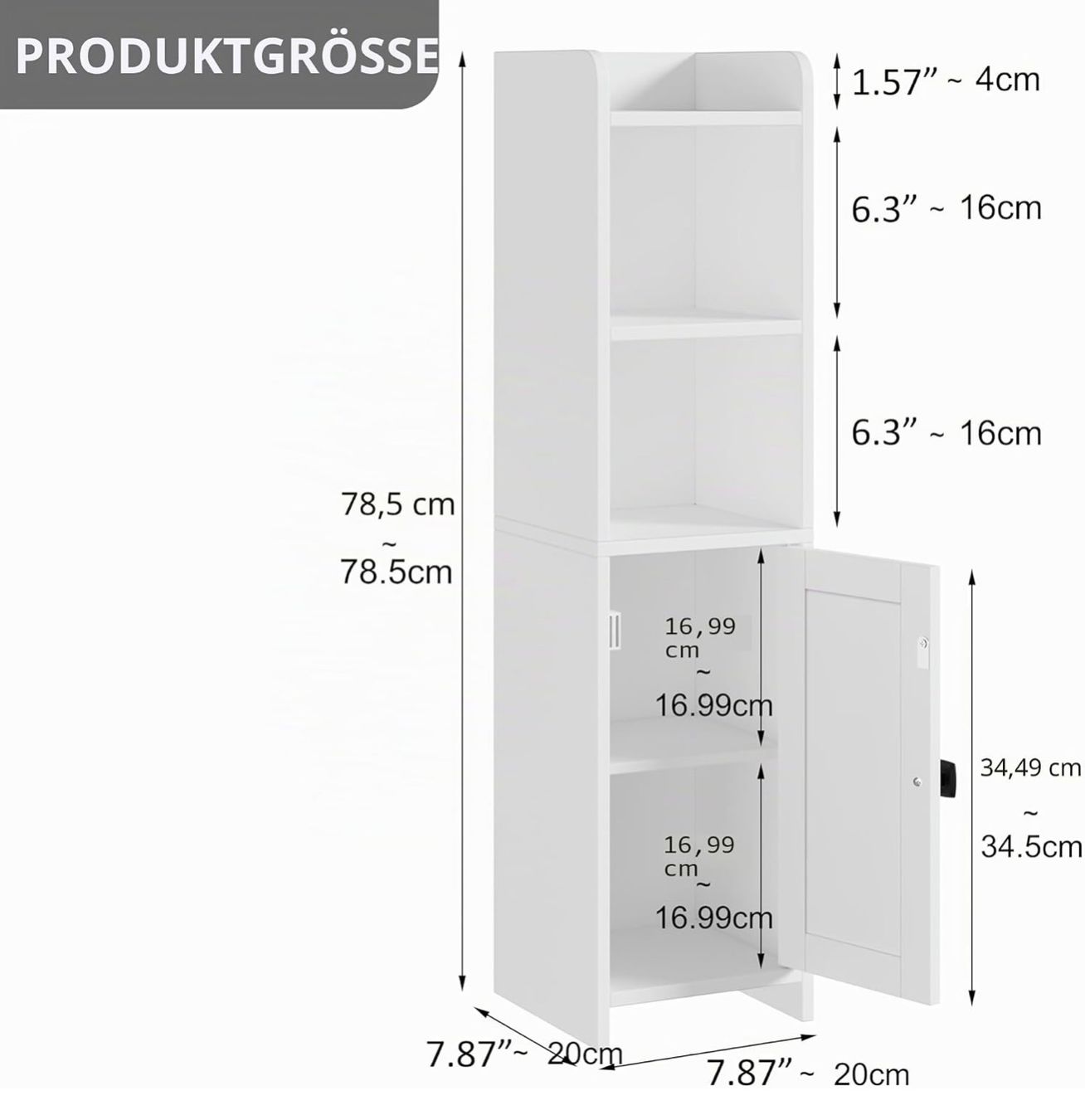 Armadi: Badezimmerschrank weiss, schmal – Usato da Greifensee venduto da potenza66 3