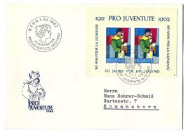 1962 FDC-Brief Pro Juventute mit Block J199