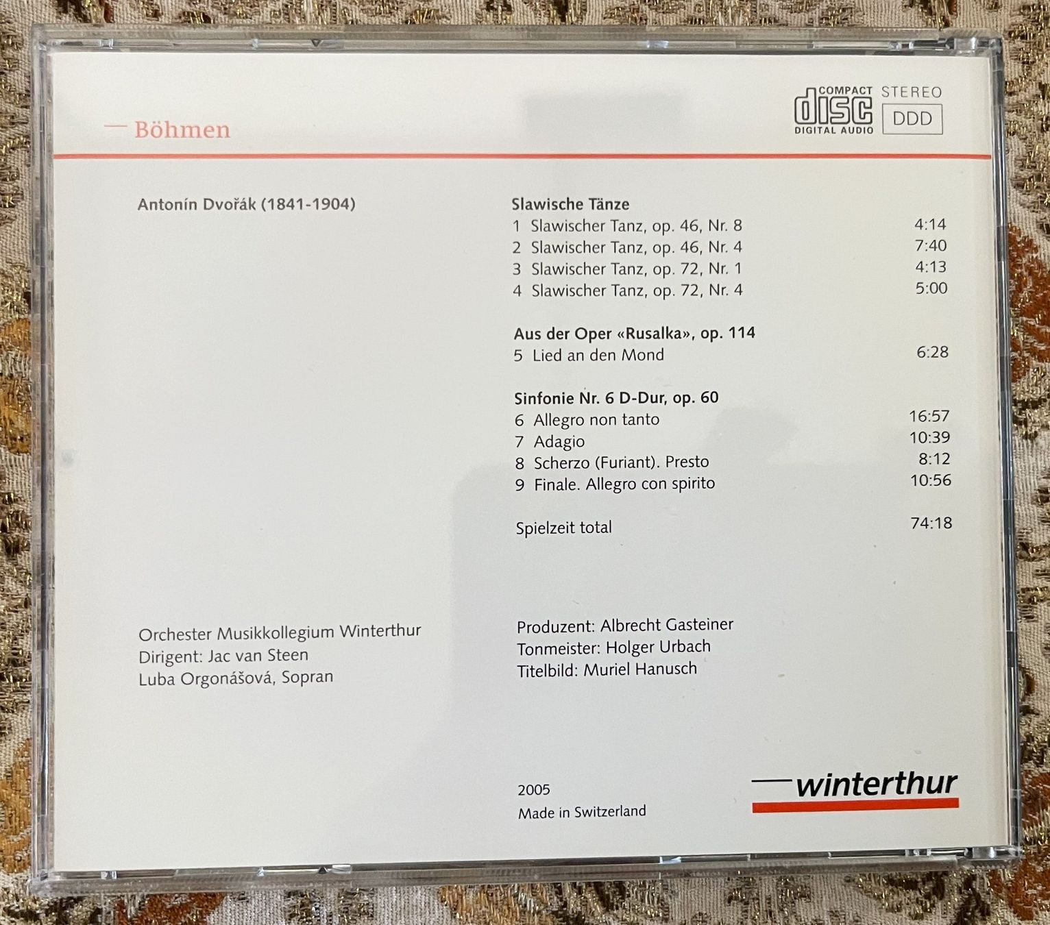 CD: Böhmen: Antonin Dvorak CD – Usato da Oftringen venduto da Vucki 1