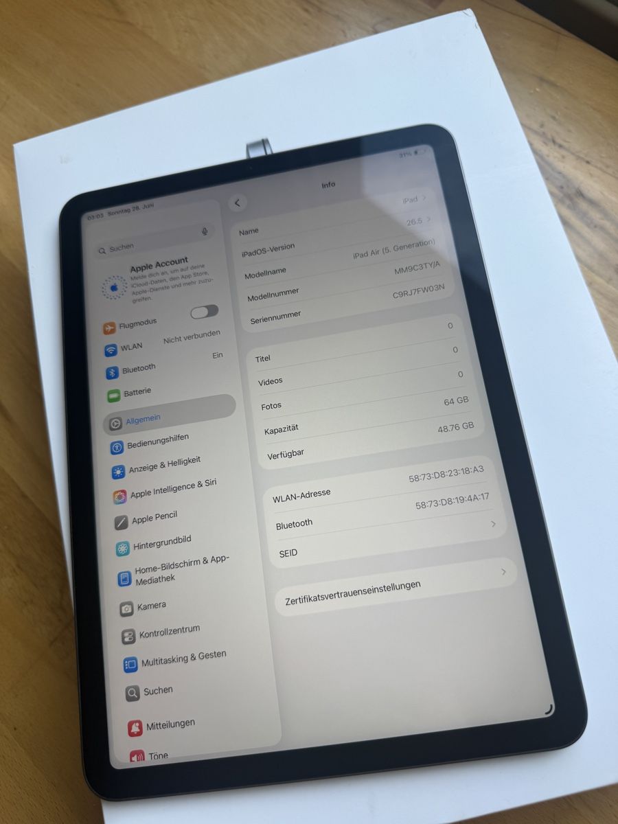 Apple Tablettes PC: iPad Air 5  M1  – Neuf (Voir description) à Bern par Picatcho 3