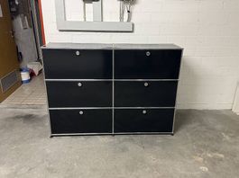 USM Haller Sideboard Schwarz 2x3