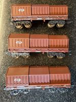 3 Lima Güterwagen braun H0 für Eisenbahn Modellbau DC