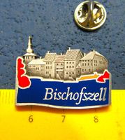 BISCHOFSZELL THURGAU ALTSTADT PIN GEPRÄGT SILBRIG BLAU