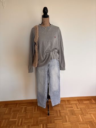 Tommy Hilfiger Herren-Sweatshirt, grau, Gr. M, Top Zustand