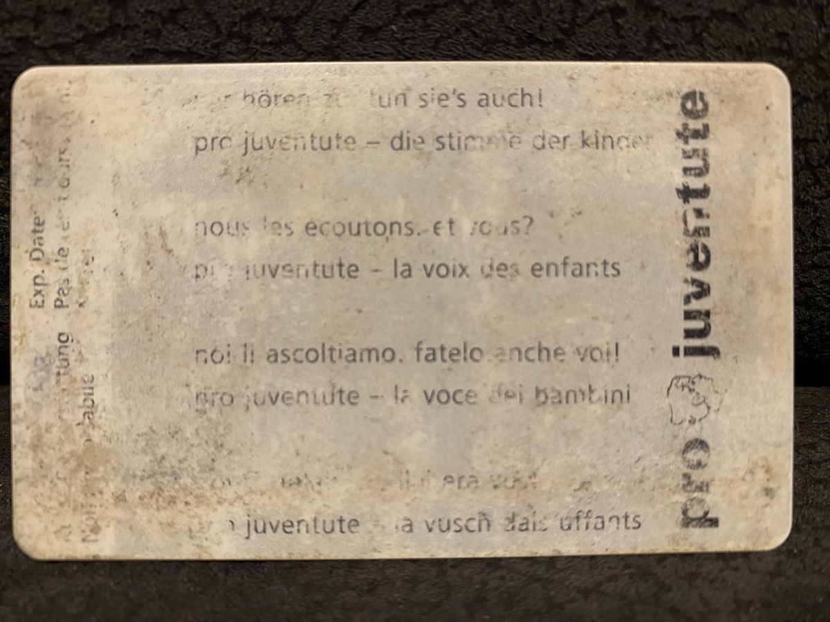 Schede telefoniche: P-taxcard – Difettoso da Lausanne venduto da babacard10 1