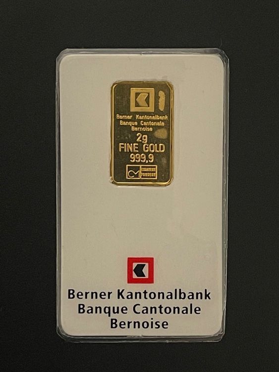 Metalli preziosi: Goldbarren 2g Berner Kantonal Bank – Nuovo e nell'imballaggio originale da Untersiggenthal venduto da byiggy