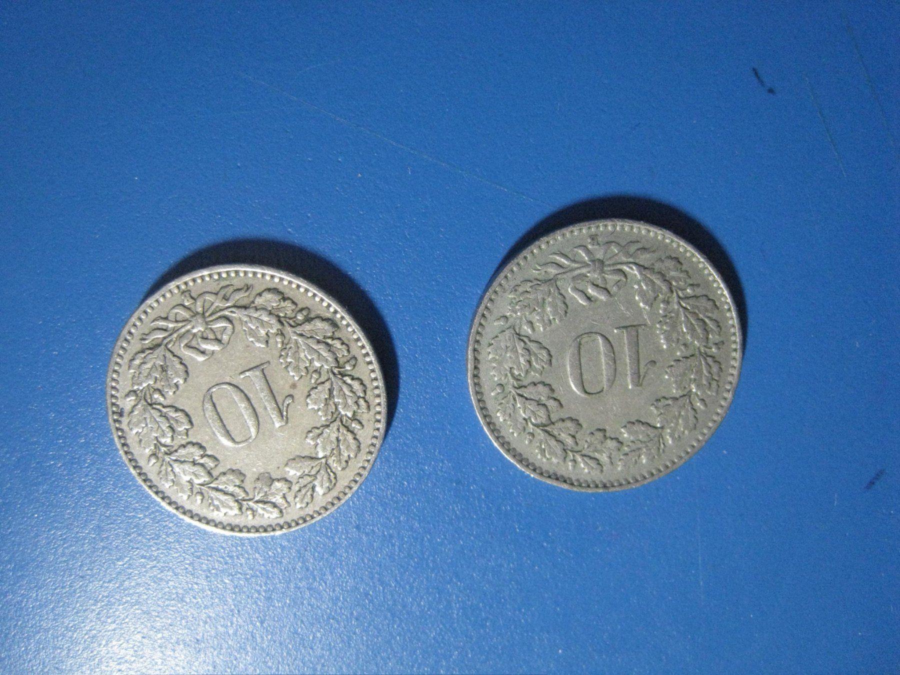 Tutti le monete: 10 Rappen   1952/55  ( 15) – Nuovo (secondo la descrizione) da Aarwangen venduto da Pinsel7890 1