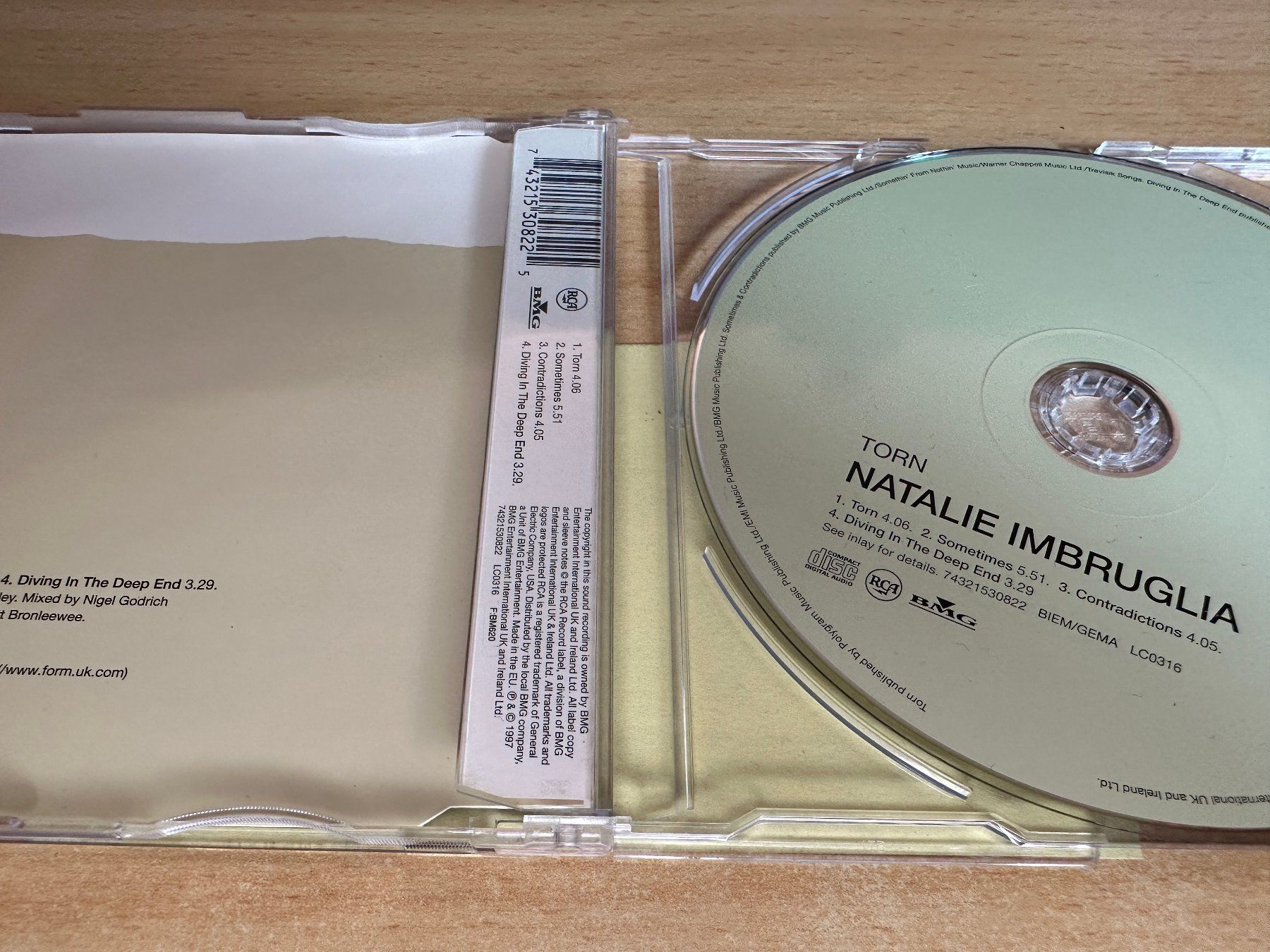 CDs: Natalie Imbruglia – Torn - Single CD – Gebraucht aus Rikon im Tösstal von Alpenmutz 1