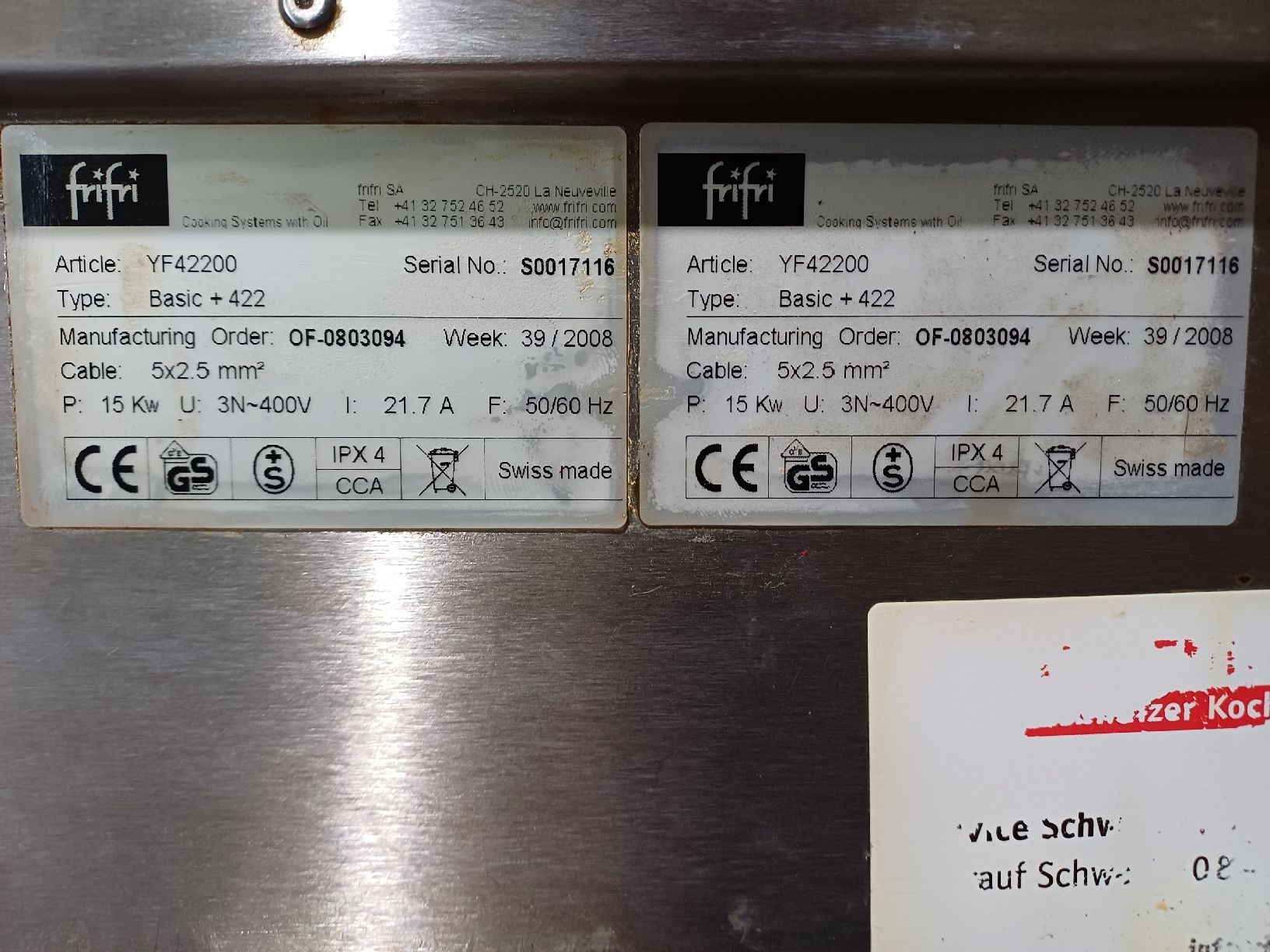 Frifri Küchengeräte: Frifri Elektro-Standfritteuse BASIC+ 422 Doppelbecken – Gebraucht aus Triengen von R.port96 6