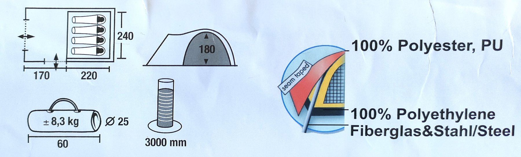 Tentes: Zelt High Peak - Caurus 4 – D'occasion à Biel/Bienne par Sertan 2