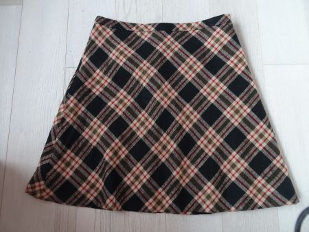 Rock kariert schwarz beige rot Gr. 42