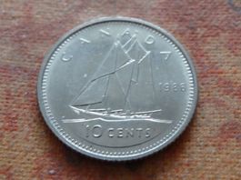 CANADA  10  Cents  1986