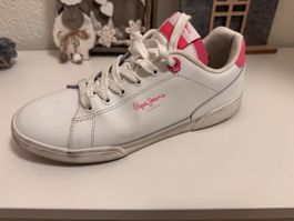 Baskets Pepe Jeans London, blanches et roses, taille 38