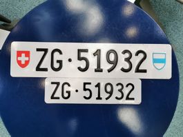 Zuger Kontrollschild Nummernschild ZG51932