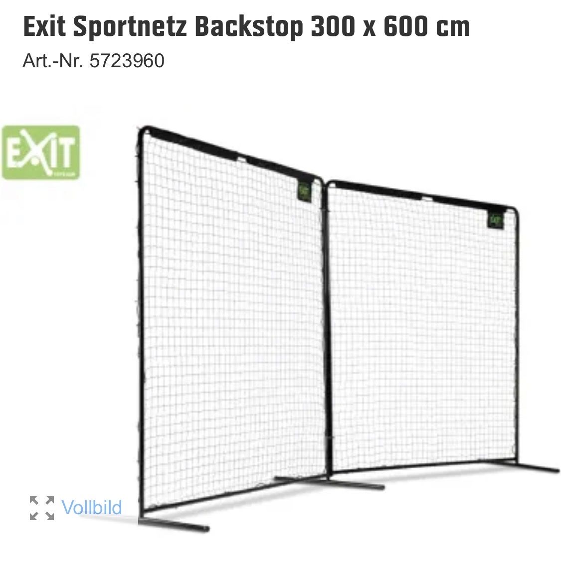Porte da calcio e da hockey: Ballfang 3x6 Meter – Usato da Kollbrunn venduto da Bruehlmann111