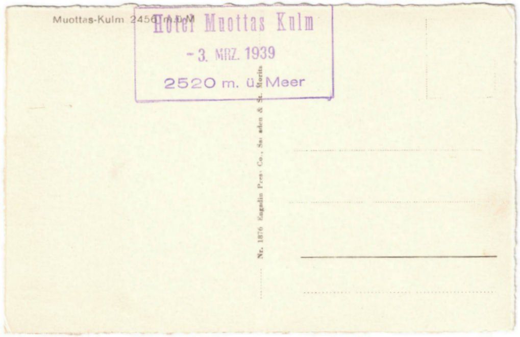 Cartoline postali: St. Moritz - Standseilbahn Muottas Muragl Bergstation – Usato da Binningen venduto da Mountainrider 1