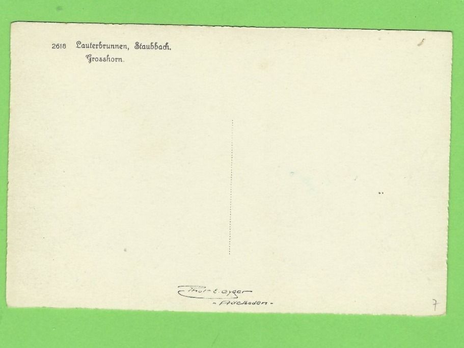 Cartoline postali: Lauterbrunnen, Staubbach, Grosshorn – Usato da Zürich venduto da t24_de 1
