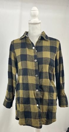 Chemise à carreaux verts/noirs