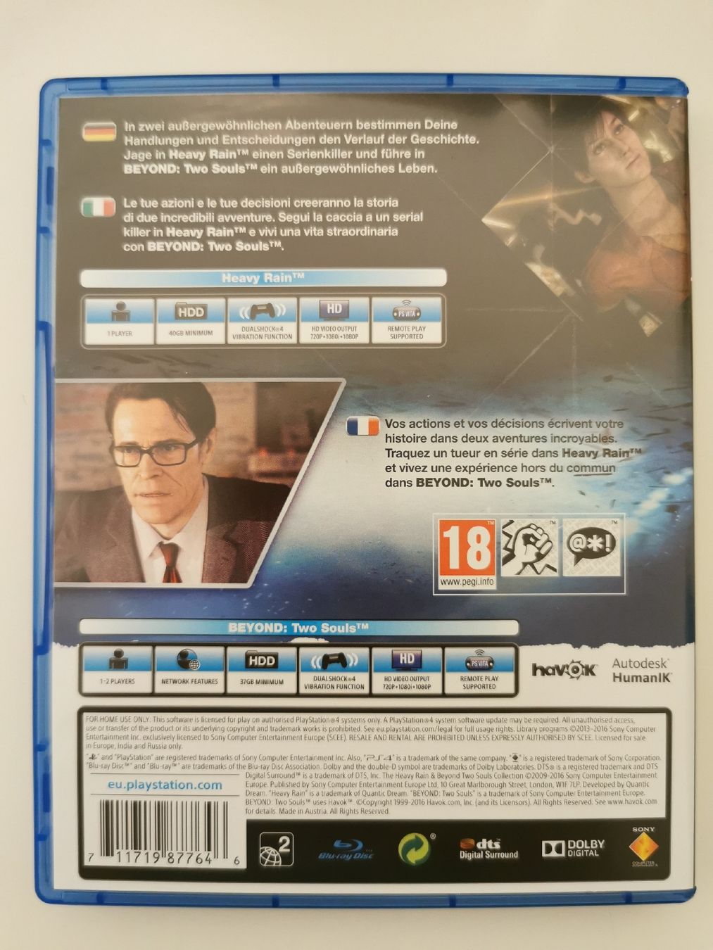 Sony Giochi: Collection Heavy Rain et Beyond Two Souls – Usato da seigneux venduto da Boyo12 1