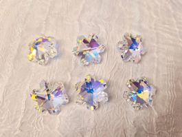 Glas Schneeflocken 20mm 3stück Crystal AB
