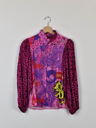 Miss Goodlife Bluse, Gr.XS, Viskose-Satin