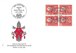 FDC Viererblock 1969