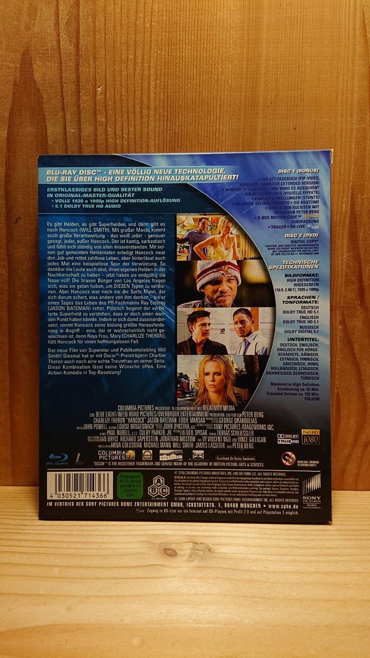 Tutti i DVDs: HANCOCK Extended Version Blu-Ray mit Will Smith – Usato da Wilderswil venduto da Exebub 1