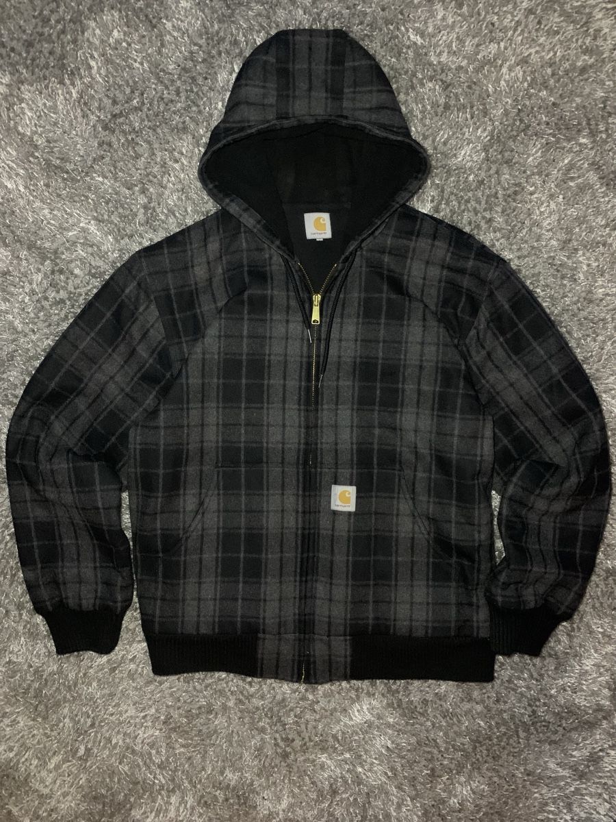 Carhartt Jacken: Carhartt Active Jacket XL Black/Gray Plaid – Neu (gemäss Beschreibung) aus Brislach von edu_t6pq