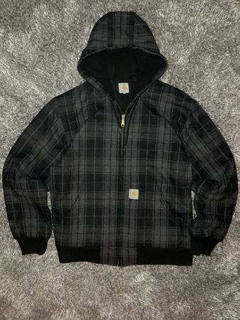 Carhartt Active Jacket XL Black/Gray Plaid