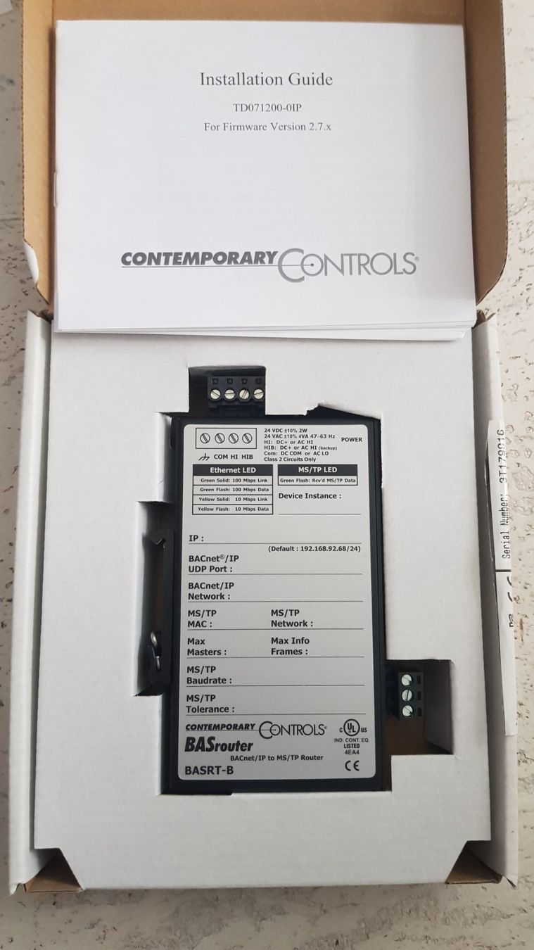 Modems & Router: Contemporary Controls BASrouter BASRT-B, Neuwertig! – Gebraucht aus Näfels von BonFra