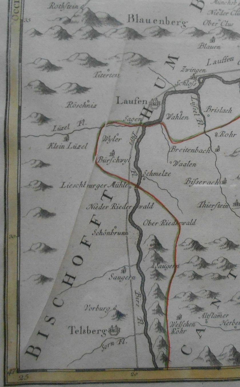 Cartine & Atlanti: Basel. Kupferstichkarte von 1767. – Usato da Basel venduto da Domba 4