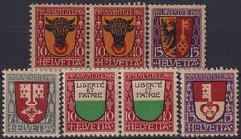 1918+1919, PJ: J10-J14 ungebrauchte, meist ** Marken, 100.-+