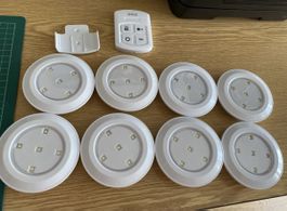 10 LED Lampen zum ankleben mit Fernbedienung