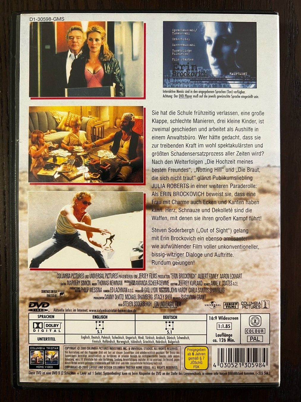 Tutti i DVDs: Erin Brockovich – Usato da Zürich venduto da FilmFreunde 1