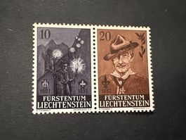 Liechtenstein Z4 ** 50 Jahre Pfadfinder 1957 (3125)