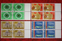 1980: 636-639 4er-Block ET. mit Gummi