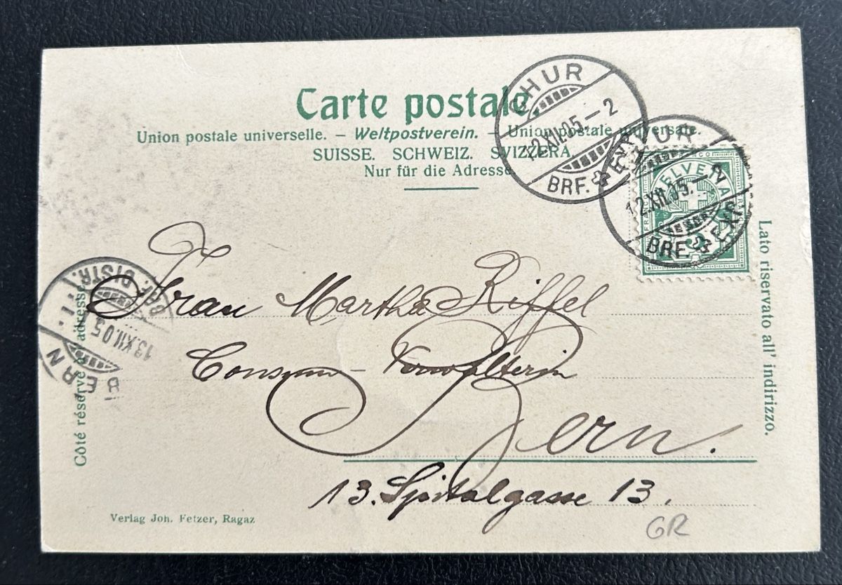 Cartoline postali: Gruss aus Landquart 1905 – Usato da Horw venduto da Tellbub 1